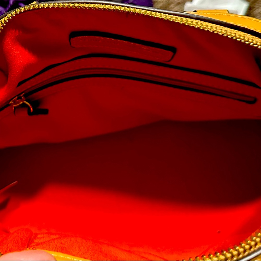 Adrienne Vittadini purse with red inside and strap